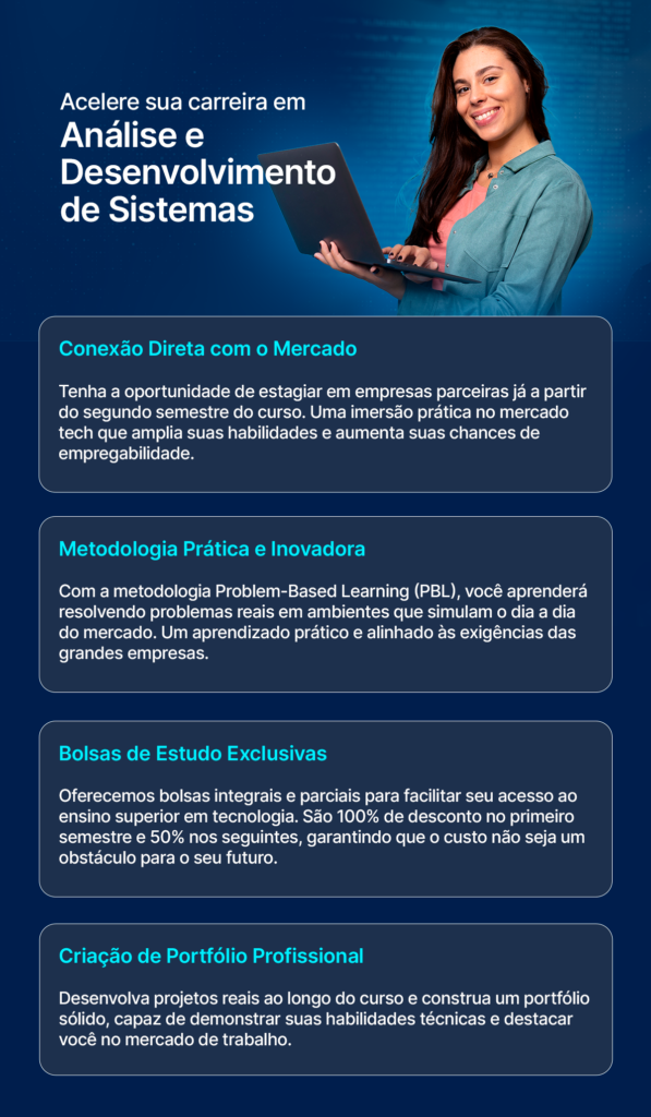 Análise e Desenvolvimento de Sistemas Unyleya -  Programa Potencial Tech -  Como iniciar sua carreira na TI e aproveitar as oportunidades do setor